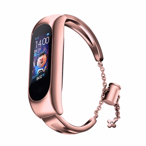Metallinen rannekoru Xiaomi Mi Band 3 / 4 / 5 / 6 rannehihna - vaaleanpunainen