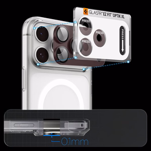Spigen Optik Pro XL GLAS.TR EZ FIT karkaistu lasi mallille iPhone 18 Pro Max, tumma kirsikanvärinen