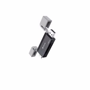 Devia kortinlukija 2in1 EL239 USB/USB-C 2.0 musta