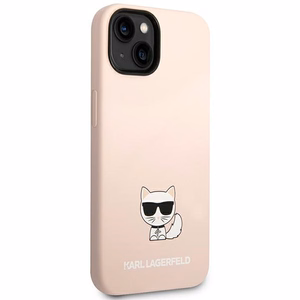 Karl Lagerfeld KLHCP14MSLCTPI iPhone 14 Plus 6.7 "kovakotelo vaaleanpunainen / vaaleanpunainen Silikoni Choupette Body