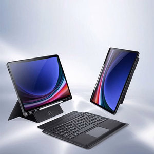 Dux Ducis DK -suojakuori taustavalaisulla varustetulla langattomalla näppäimistöllä Samsung Tab S10 Plus / S9 Plus / S9 FE Plus musta