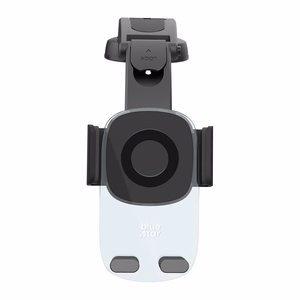 Car holder for mobile phone with windshield and dashboard mount BLUE STAR Long Neck Crystal black