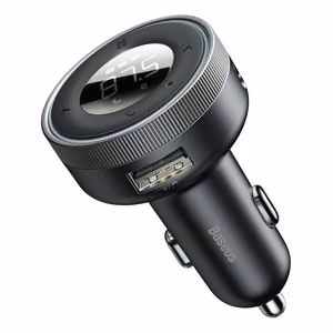 Auton laturi + FM-lähetin BASEUS (CCLH-01) (2xUSB bluetooth 3.4A) musta