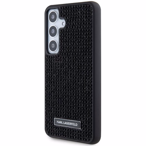 Karl Lagerfeld Rhinestone Metal Logo Suojakuori Samsung Galaxy S24+:lle - musta