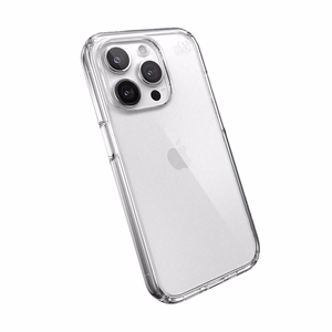 Speck Presidio Perfect-Clear suojakuori iPhone 15 Pro -laitteelle, läpinäkyvä