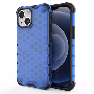 Honeycomb Asia panssari kansi TPU puskuri iPhone 13 mini sininen