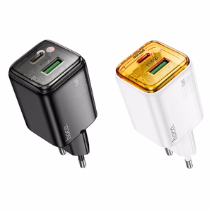 Phone charger Hoco USB A + USB C QC3.0 PD 3A 20W N52 white