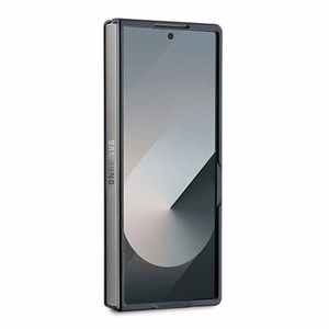 Mercedes Nahkainen puujäljitelmä MagSafe Suojakuori Samsung Galaxy Z Fold 6:lle - Musta