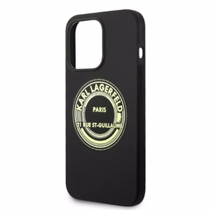 Karl Lagerfeld Silicone RSG Suojakuori iPhone 14:lle - musta