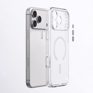AmazingThing Minimal Mag Lens suojakuori mallille iPhone 18 Pro Max, kameransuojuksella ja hihnakiinnikkeellä, MagSafe-yhteensopiva – väri: läpinäkyvä