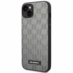 Karl Lagerfeld KLHCP14MSAKLHPG iPhone 14 Plus 6.7 "kovakotelo harmaa / harmaa Saffiano Mono Metal Logo metallia