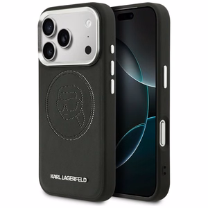 Karl Lagerfeld K Head Point Logo MagSafe Suojakuori iPhone 17 Pro Maxille - Musta