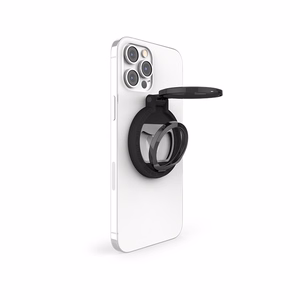 STM MagLoop 3-in-1 MagSafe-lisävaruste iPhonelle: sormilenkki, jalusta ja pullonavaaja, musta