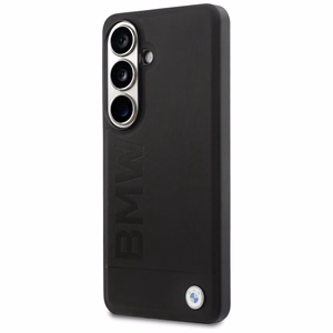 BMW Leather Hot Stamp MagSafe Case for Samsung Galaxy S26 Plus - Black