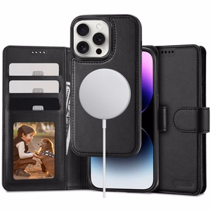 Tech-Protect Wallet MagSafe Suojakuori lompakolla iPhone 16 Pro:lle - musta