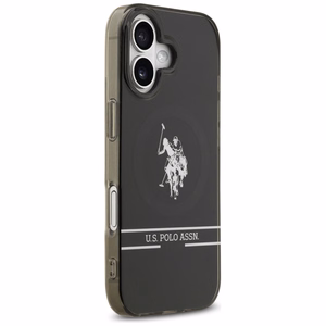 US Polo DH and Bottom Stripe Logo MagSafe -suojakuori iPhone 17 - musta
