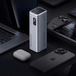 Powerbank Cuktech CUKP200XGLGR 85W 20000mAh 2 x USB-C 1 x USB-A - harmaa