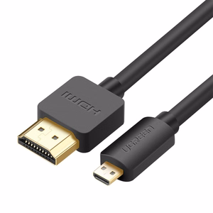 Ugreen HDMI - micro HDMI -kaapeli 19-nastainen 2.0v 4K 60Hz 30AWG 1,5 m musta (30102)