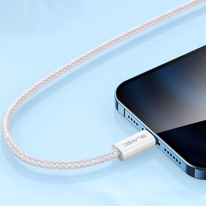 Blavec Cable Candy punottua - USB - Lightning - 2,4A 2 metriä Apple CarPlay (CCA-UL24W20) valkoinen