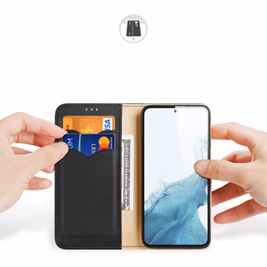 Dux Ducis Hivo Suojakuori Samsung Galaxy S23+ läppäkotelo lompakko jalusta RFID-esto musta