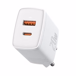 Laturi Baseus Compact Quick Charger 20W USB-C/USB-A valkoinen CCXJ-B02