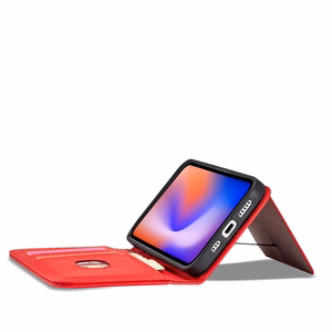 Magneettikorttikotelo iPhone 12 Pro Kotelo kortti lompakko kortinhaltija Punainen