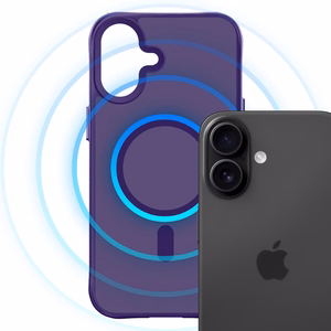 3mk Smoke MagCase - suojakuori iPhone 17:lle - violetti-läpikuultava