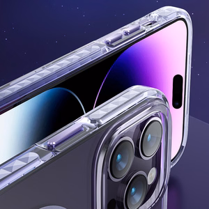 Kingxbar PQY Ice Crystal Series magneettinen kotelo iPhone 14 Plus MagSafe hopea