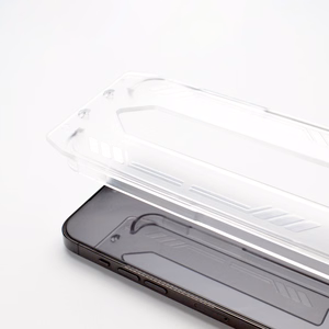 9H tempered glass with mounting frame for iPhone 14 Pro Max Wozinsky Premium Glass - black