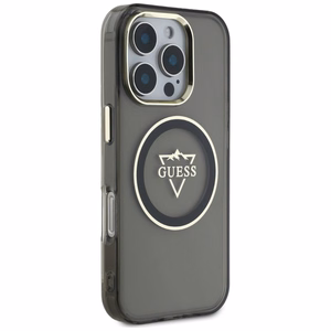 Guess Hardcase MagSafe IML Metal Mountain Logo Suojakuori iPhone 16 Pro 6,3":lle - musta