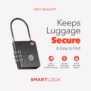 KEYSMART SmartLock; TSA hyväksytty Find My lukko, musta
