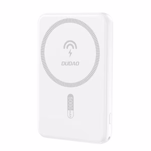 Dudao K14S USB-A / USB-C / MagSafe-yhteensopiva langaton varavirtalähde 20W 5000mAh - valkoinen