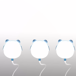 LED Nallekarhupöytälamppu 3W, 3000/4500/6000K, säädettävä, 1200mAh, sininen, LTC