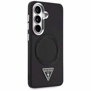 Guess Suojakuori Embossed Ring Triangle Logo MagSafe Samsung Galaxy S26:lle musta