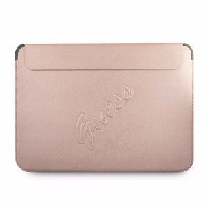 Guess Saffiano Script suojus 13 tuuman kannettavalle tietokoneelle - vaaleanpunainen