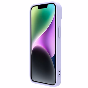 Nillkin CamShield Silky Silikonikotelo iPhone 14 Plus Kotelo kameran suojuksella Violetti