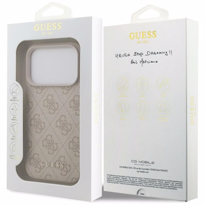 Guess 4G Classic suojakuori mallille iPhone 17 Pro / 18 Pro – vaaleanpunainen