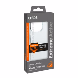 SBS D3O iPhone 15 Pro Max Suojakuori - läpinäkyvä