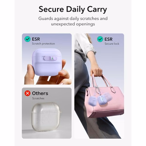 ESR Pulse HaloLock MagSafe  Apple AirPods 4 / 5 kuori, violetti