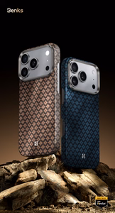 Benks Magnetic Armor Air Armor Grid Kevlar suojakuori Metal Frame 600D (A070) iPhone 17 Pro Max:lle kultainen