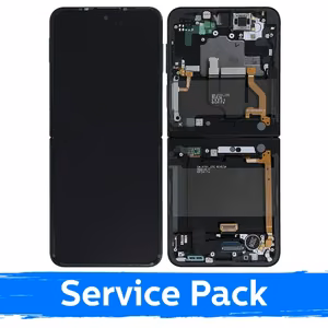 LCD-näyttö Samsung F721 Z Flip4 (SISEMPI) kehyksellä / tummansininen / (Service Pack)