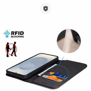 Dux Ducis Hivo Samsung Galaxy S25 Edge Suojakuori kielekkeella ja RFID-suojauksella - musta