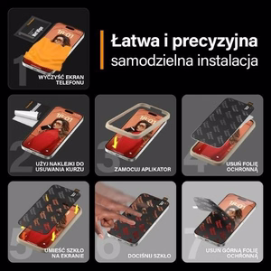 PanzerGlass Ultra-Wide Fit karkaistu lasi asennustyokalulla iPhone 15 Pro