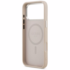 Guess MagSafe Suojakuori iPhone 17 Pro:lle GUHMP17LPSDTSCMP (PU Triangle Logo) - Vaaleanpunainen