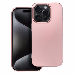 Metallinen Suojakuori iPhone 15 PRO:lle vaaleanpunainen