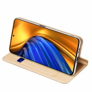 Dux Ducis Skin Pro Holster Cover Flip Cover Xiaomi Poco F4 5G kultainen