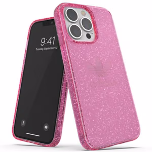 Adidas OR Suojaava kirkas kotelo Glitter iPhone 13 Pro / iPhone 13 - vaaleanpunainen