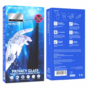 Borofone Karkaistu lasi BF7 Diamond Armor Full Screen Anti-spy iPhone X/XS/11 Pro:lle - 10 kpl