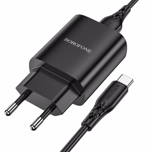 Borofone Seinälaturi BN1 Innovative - USB - 2,1A USB-C-kaapelilla musta