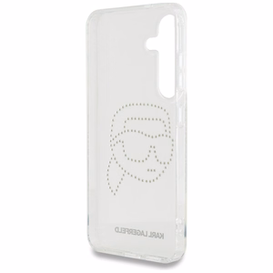 Karl Lagerfeld Rhinestones Karl Head Logo Suojakuori Samsung Galaxy S25 Läpinäkyvä